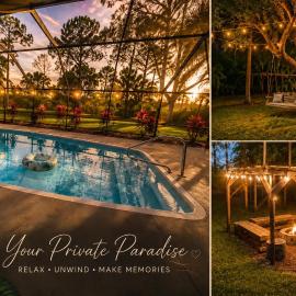 Heated pool at Persimmon Retreat