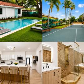 Near FIFA Lux 8BR 6BA Villa Sleeps 23 w Pool Spa Pickleball Court Games