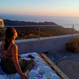 Chambre des rêves, vue exceptionnelle sur terrasse privée,la Casamatta, hotel sa Centuri