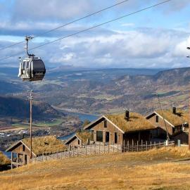 Hafjell में, होटल Beautiful Ski-in Ski-out Cabin at the top of the mountain in Hafjell