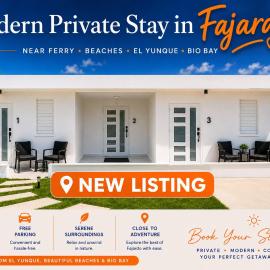 Modern Private Stay in Fajardo, PR - NEAR FERRY - BEACHES - EL YUNQUE - BIO BAY, hotel in Fajardo