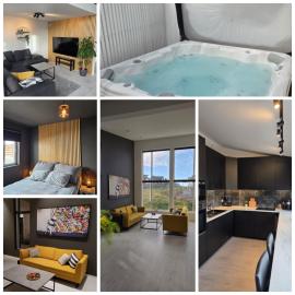 Moderne rekkehus med jacuzzi og gratis p-plass, hotel din Nærbø