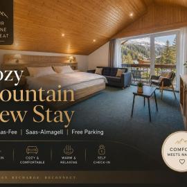 Mountain View Suite near Saas-Fee Self Check-in, hótel í Saas-Almagell