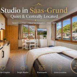 Studio in Saas-Grund quiet and centrally located, Hotel in Saas-Grund