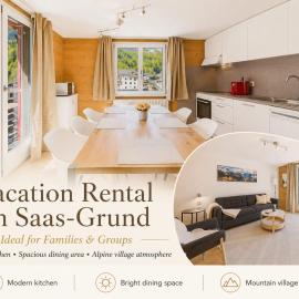 Vacation rental for families & groups, Hotel in Saas-Grund