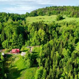 Przysiółek Flądrówka - Dom na odludziu z widokiem na Gorce i Tatry, hotel Szczawában
