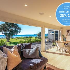 Onetangi Beachfront Escape - Coast & Country