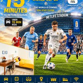 Cozy 1 Bedroom Suite 15 min FIFA World Cup MetLife，哈里森的飯店