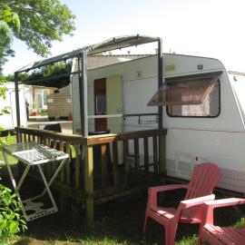 caravane 2 personnes au camping de kerivoas