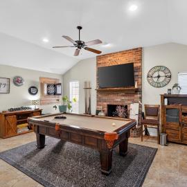 Roaring Fireplace Family Basecamp Midland TX home