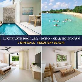 New Stylish 2BR Villa Walk to Beach Pool、セント・ジェームスのホテル