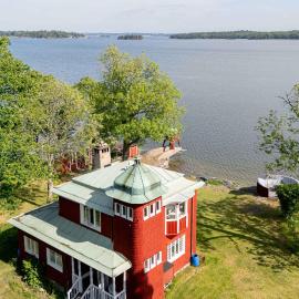 Historic Waterfront House Lidingo with Private Dock