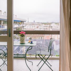 Puteaux, vue sur Paris et la tour Eiffel !