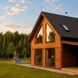 Rumiane Chatki - Domki z Jacuzzi i Basenem, hotel em Rybno