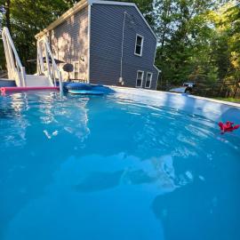 Modern Woods Pocono Cabin with Pool and Fire Pit