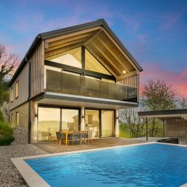 Luxus Chalet Max mit Poolnutzung, hotel em Glanz an der Weinstraße