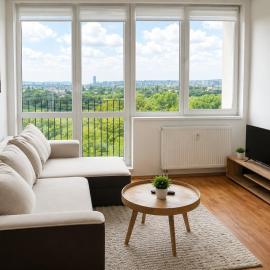 2-Bedroom Apartment with Panoramic City View near the Airport