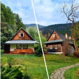 Zenovna Na Krásné - celý areál 2 domy až pro 13 osob, khách sạn ở Krásná
