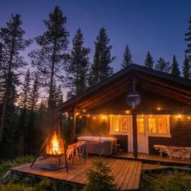 Moderne hytte, Jacuzzi, Wifi, 6 soveplasser, Bilvei helt frem, hotel i Nymoen