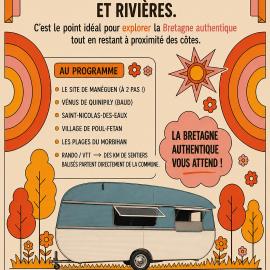 Caravane rétro et son écrin de verdure, hotel v destinácii Guénin