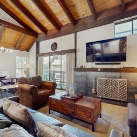 Spacious condo in lakefront complex with fireplace balcony pool & hot tub