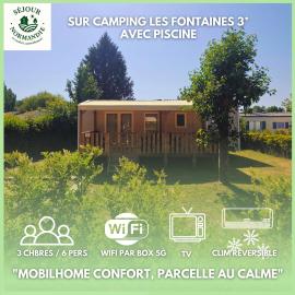 Séjour Normandie - Mobilhomes premium 3ch-6p avec clim-TV-WiFi dans l'Eure, hotel in Ivry-la-Bataille