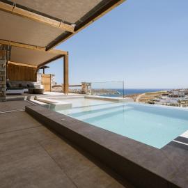 Viesnīca Ios Sea view apartment with pool 2B Ijā
