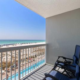 Gulf-front condo with balcony beach access pool & hot tub