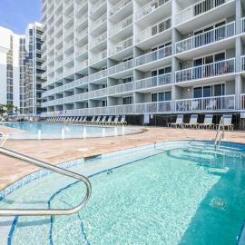 Ocean-view condo with central AC pool & hot tub access & balcony