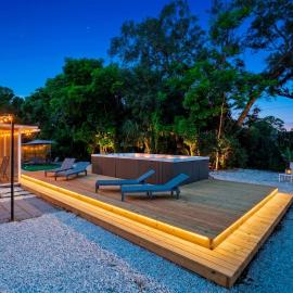 Fully Remodeled Private Sarasota Home with Heated Swim Spa, Fenced Yard, Game Area & Beach Gear