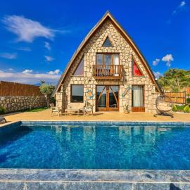 Serene Bungalow Retreat with Private Pool in Ka, Trkiye