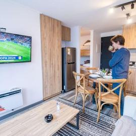 HOM I 1D1B, Wifi, Terraza, Calefacción eléctrica, Full equipado, Excelente ubicación y seguridad