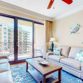 Gulf-view condo with beach access pool hot tub sauna & private balcony