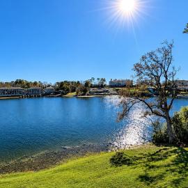 Lakefront Retreat with Balcony, Pool, Hot Tub & Sauna, hotel a Hot Springs