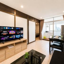 High Floor 2BR 1Bath Near BTS Night Market 5PAX