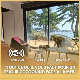 Le chalet de la Baie à Locquirec, hotell i Locquirec