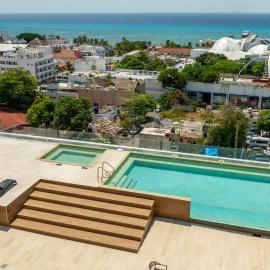 Musa Del Carmen, Centric Apt with Rooftop, Pool, Hot tub, Gym, hotel di Playa del Carmen