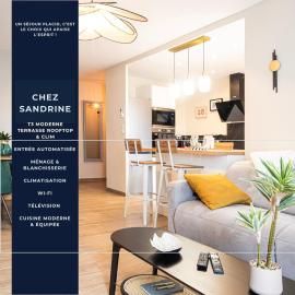 Chez Sandrine T3 moderne, terrasse rooftop & clim