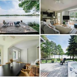 Lakefront Luxe Hideaway with Hot tub, hotel en Charlevoix