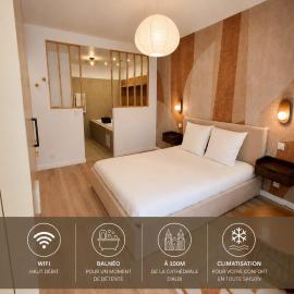 Studio Balnéo - L'Idylle Albigeoise - Appt pour 2 en centre-ville, hotell i Albi