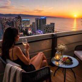 Delightful Sea View Aparthotel In Orbi City Batumi, hotel Batumiban
