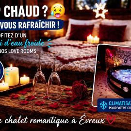 Le Chalet romantique en montagne, SPA, Écran cinéma, Lit king size, day use, 5min centre, hotelli kohteessa Évreux