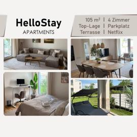 Luxuriöses 4-Zimmer-Apt im Boho-Stil I Top-Lage I Familienfreundlich I Terrasse I Großer Garten I Küche I Netflix I Kostenloser Parkplatz I 105 m2, hotel in Eltville
