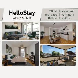 Luxuriöses 4-Zimmer-Apt im Boutique-Stil I Top-Lage I Familienfreundlich I Balkon I Küche I Netflix I Kostenloser Parkplatz I 110 m2, hotel in Eltville