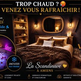 L'Evasion Scandinave, SPA XXL, Écran cinéma, Lit king size, day use, 10 min centre