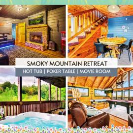 Pet Friendly Cabin with Hot Tub, Theater & Game Room
