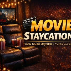 Private Cinema Staycation Recliner Pool with Jacuzzi