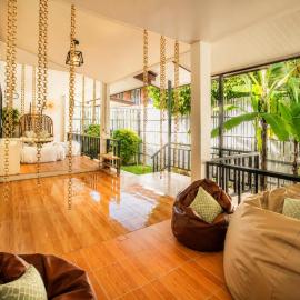 Casa Palma - Peaceful Retreat - 2mn ZenBeach - Srithanu Center - Double King Bed, hotel a Ko Kong Nui