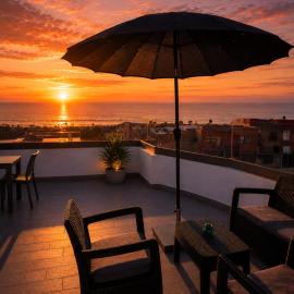 Luxury Berber Chic, Direct Access to Beach, Private Balcony, Rooftop, Parking & AC, hotel in Imi Ouaddar