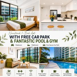 Modern 1-bdr Apt w/ free car park&fantastic pool, hotel in Brisbane